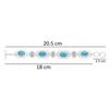 Turquoise & Topaz Sterling Silver Bracelet: Blue Gemstone Jewelry