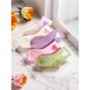 Korean Style Girls' Mid-Calf Cotton Socks for Spring and Autumn - Fashionable Love Pattern, Versatile for Students and Sports.
