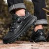 TUINANLE Mens Outdoor Hiking Non Slip Large Size Wide Walking Sneakers Rotating Button Casual Trainers