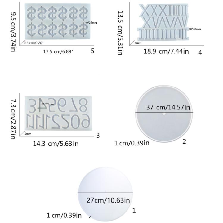 Silikonform Uhrwerk Pendel Set Formen Herstellung Ersatzmechanismus