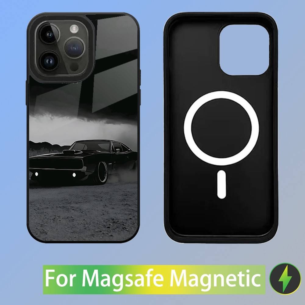 Etui na telefon GT Car F-FordS M-Mustang Dla iPhone 16,15,14,13,12,11,Pro,Max,Plus,Mini,SE Nowe Magnetyczne Bezprzewodowe Ładowanie Magsafe