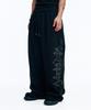EASY NO EASY Studded Needle Work Sweatpants - Black