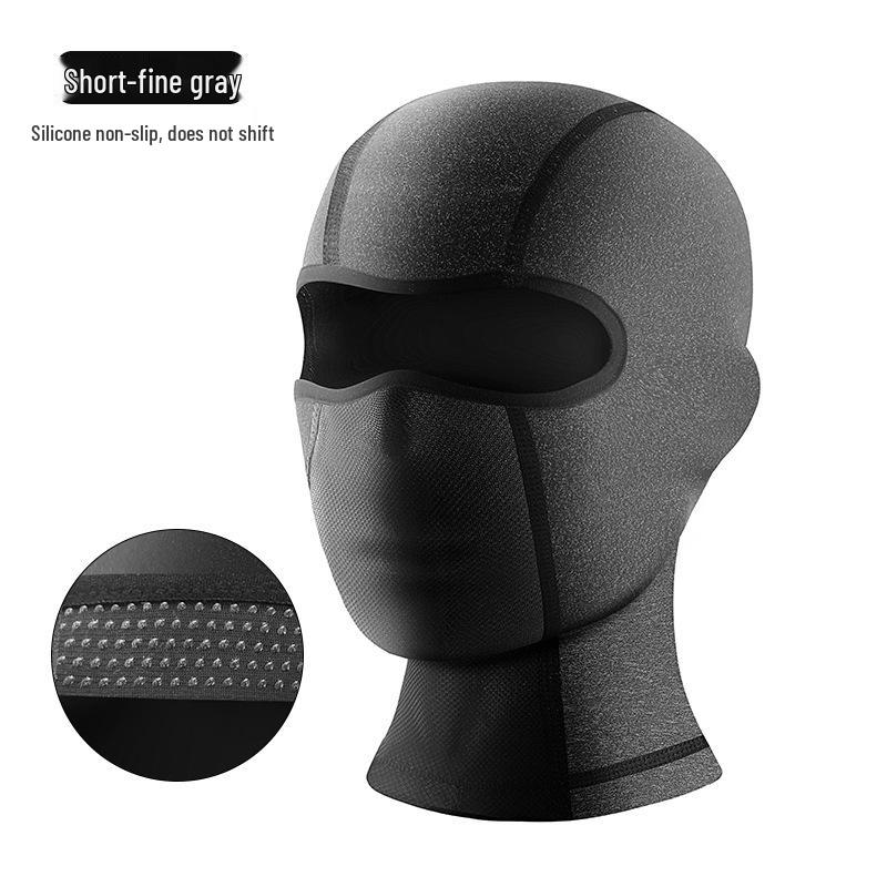 Silicone Non-slip Cycling Helmet Liner & Sun Protection Ice Silk Face Mask