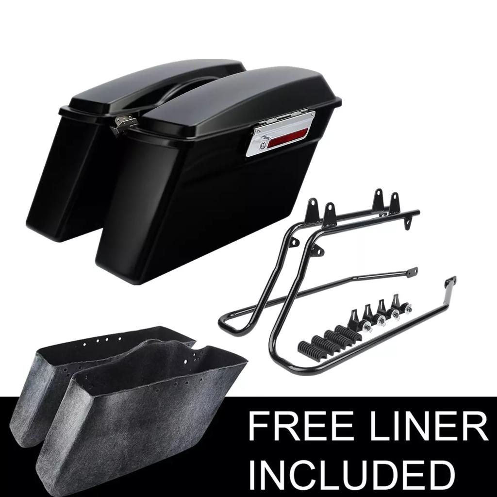 Motorcycle Saddle Bags Bag Conversion Brackets For Harley Softail Heritage Deluxe FXST 1984-2017