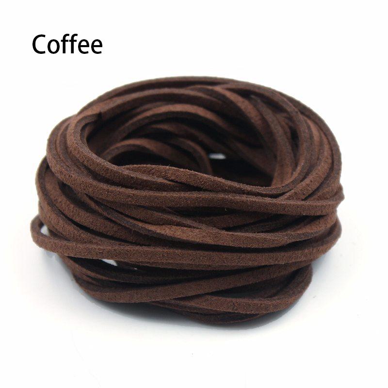 10 Meters 3mm Flat Faux Suede Braided Cord Korean Velvet Leather DIY Handmade Beading Bracelet Jewelry Making Thread String Rope