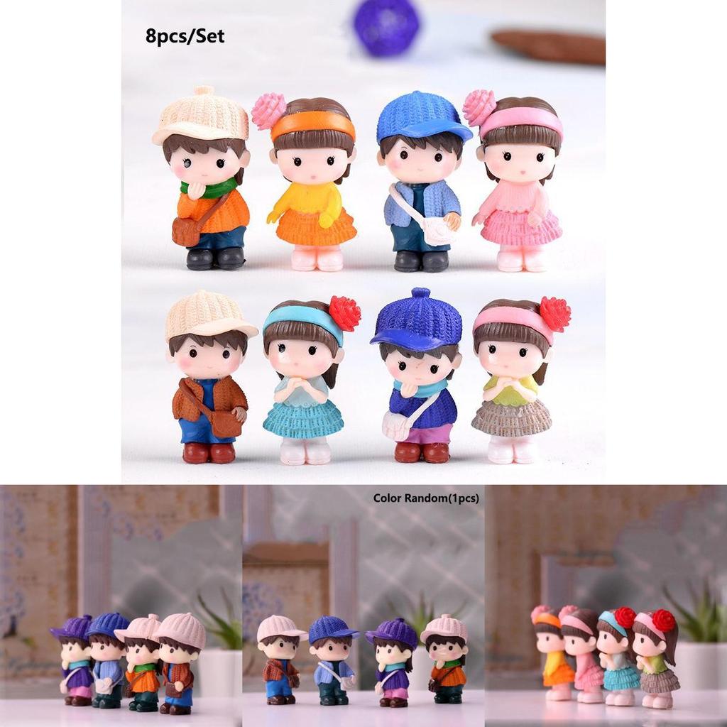 Durable And Cute Mini Couple Figurines Ideal For Garden And Dollhouse Decorations