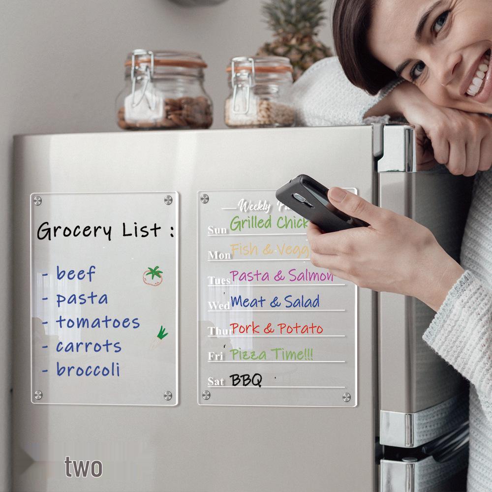 3D Magnetic Acrylic Weekly Planner Erasable Memo Board for Refrigerator