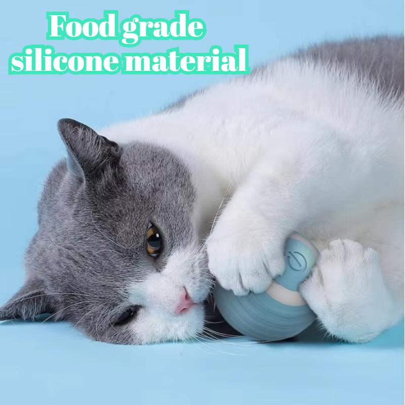 Automatic Rotation Cat Toys Interactive 42MM Intelligent Awakening Animal Toy Game Food Grade Rolling Ball Bite Resistant Companion Toys Pet Products