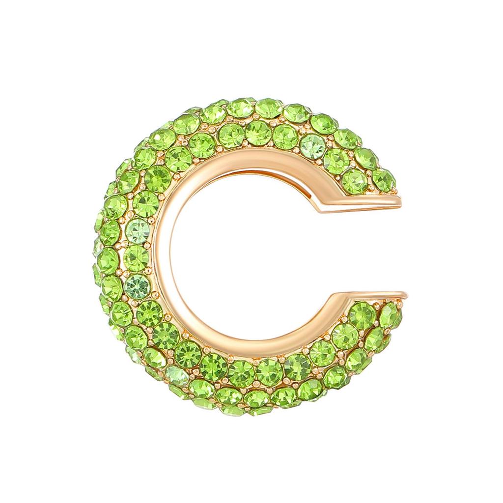 European & American Popular C-shaped Rhinestone Ear Cuff Earrings, No Piercing Needed for Women