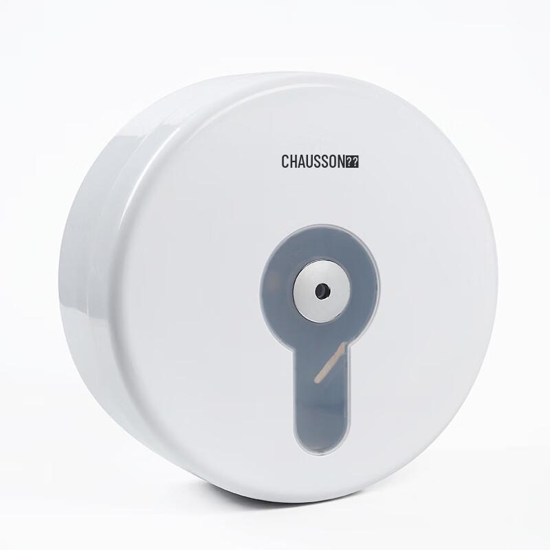 Väggmonterad rund toalettpappershållare med mittdrag