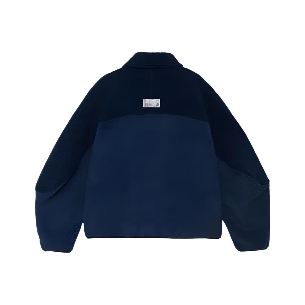 Li Ning 21FW Wu Chuang Wu Yi Color Block Warm Wide Logo Jacket Men Jacket Deep-Navy AJDR429-2