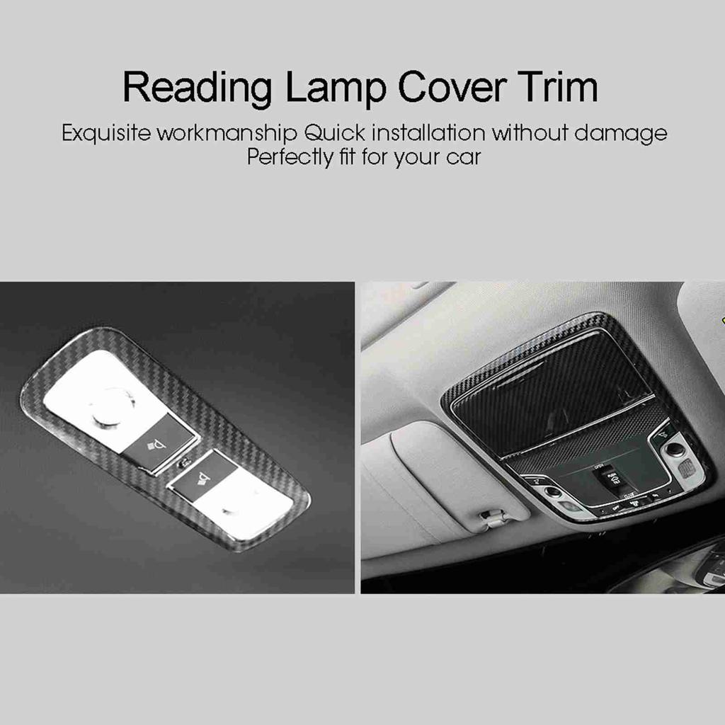 2 Pcs Car Carbon Fiber Style Interior Reading Lamp Decoration Cover Trim for Honda Accord 2018