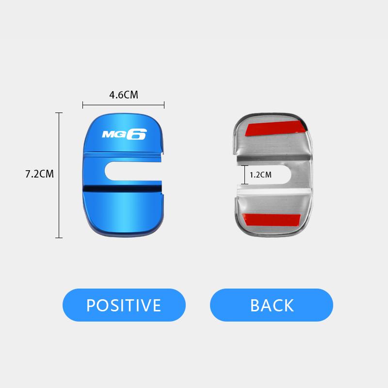 ABCH1 4Pcs Stainless Steel Car Door Lock Buckle Cover Accessories For Morris Garages MG Cyberster MG3 MG5 MG7 MG6 ZS ES5 ONE HS MG4 EV