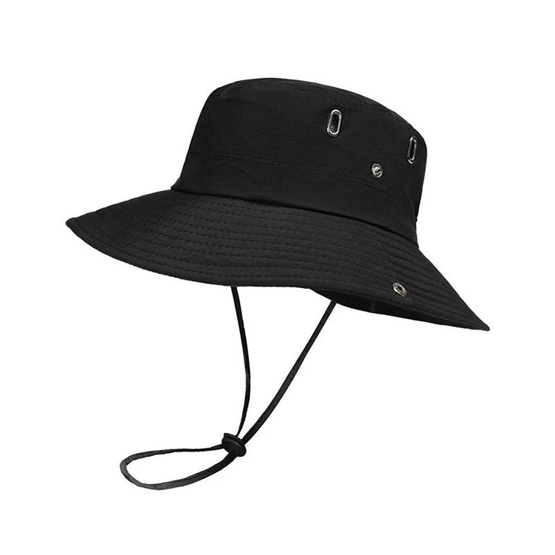 

Кепка для рыбалки на открытом воздухе, солнцезащитные шляпы для мужчин, широкополая, защита от ультрафиолета, женская панама, летние походные рыболовные кепки для рыбалки чёрный