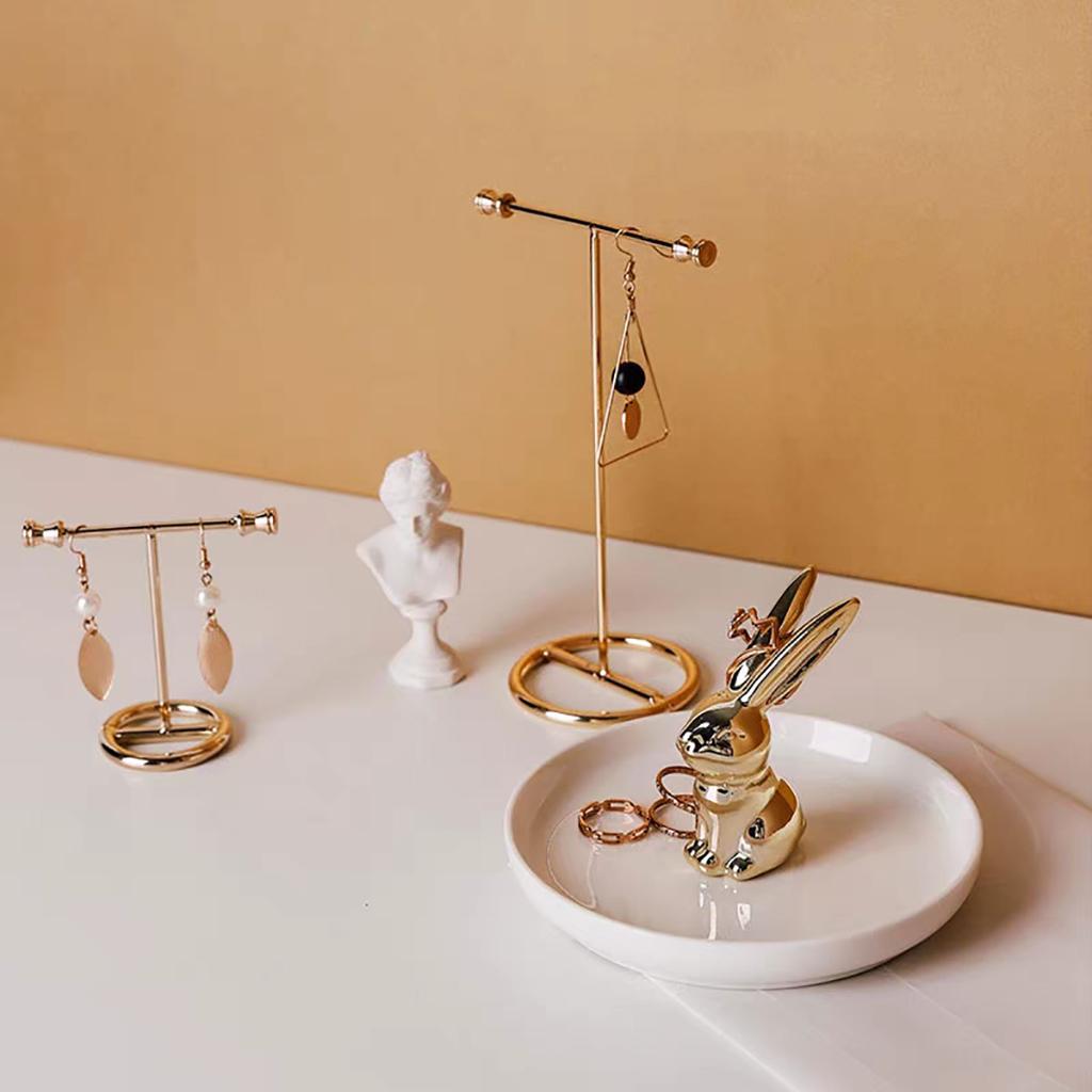 2x Metal Jewelry Organizer Shelf Earring Display Rack