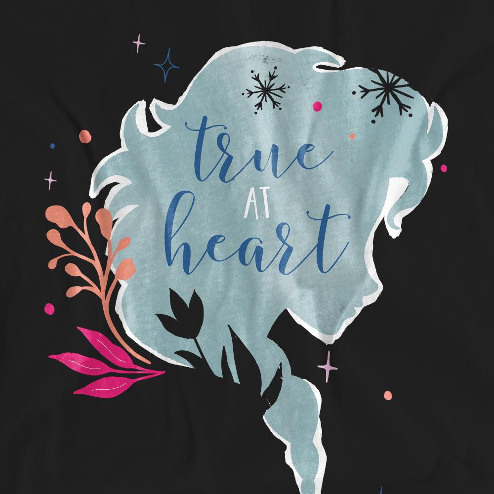 frozen Unisex Adult True At Heart Elsa Silhouette T-Shirt