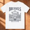 Brussels Belgium T-Shirt Unisex - Travel Souvenir Shirt Gift For Women & Men