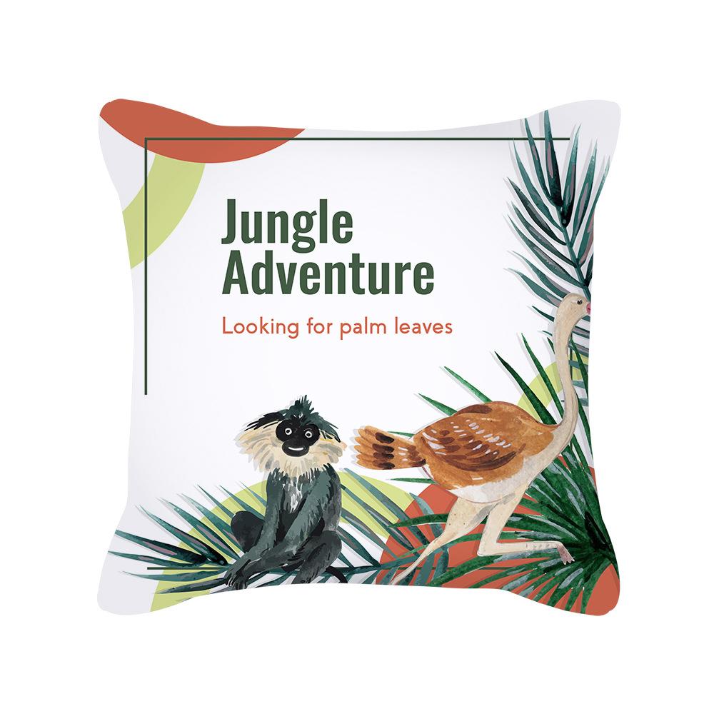 New Home Green Plant Tropical Pillow Cover Without Core Cushion Cover Waist Pillow Cover Cushion Cover Furniture Supplies