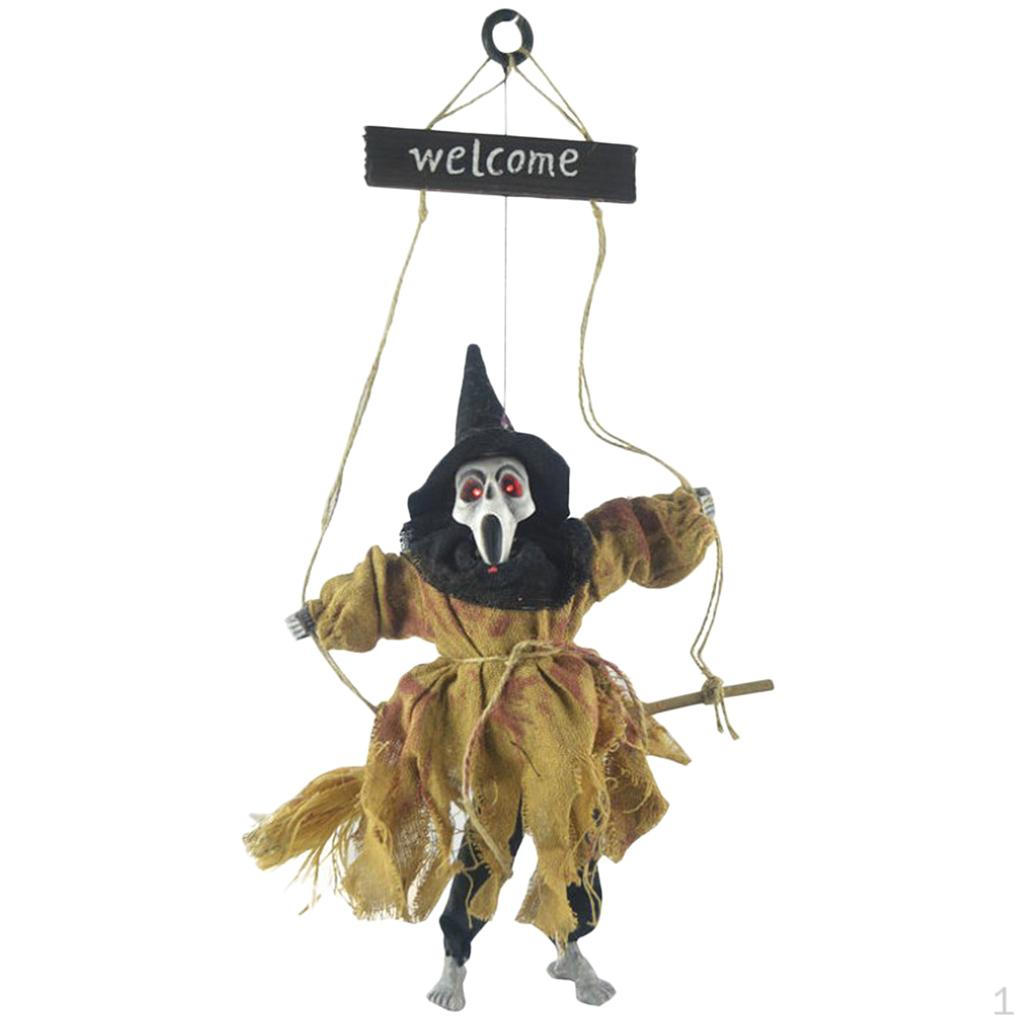 

Broom Witch And Creepy Sound Halloween Prop Decor хаки