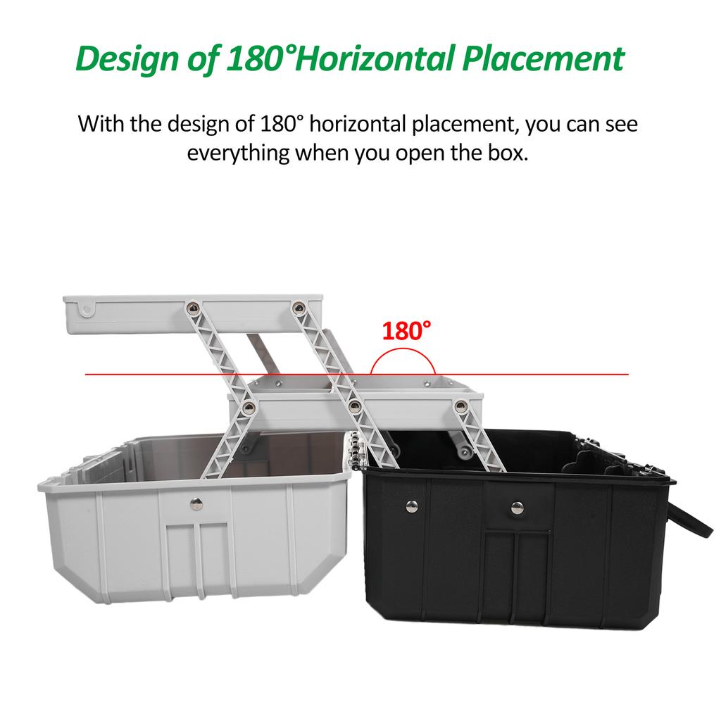 Plastic Storage Toolbox, 3 Layer Portable Tool Box, Hobby or Craft Storage Toolbox, Multiplication Tool Organizer for