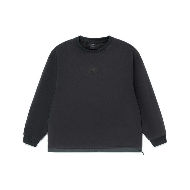 Li Ning X Dft Wade Collection, Funny Pattern Loose Fit Fleece Lined Thermal Crew Neck Sweatshirt Unisex Black AWDRE75-1