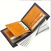 Men's Deer Embossed PU Leather Wallet, Multi Card Slot Short Trifold Removable Insert Wallet for Students
