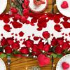 Valentine Table Runners 72 Inches Long, Red Rose Valentine's Day Runners for Table Holiday Anniversary Wedding Kitchen Dining Table Decorations