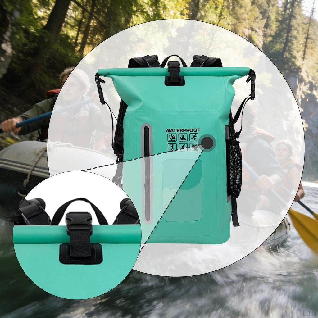 Waterproof Dry Bag 25L Adjustable Shoulder Strap Backpack Kayak for Kayaking Fishing