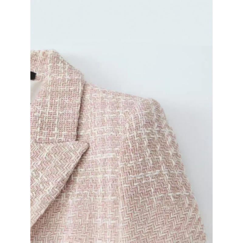 Autumn European & American Style Women's Double-Breasted Mid-Length Knitted Coat (9192156)