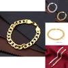 Classic Vintage Simple Flat Curb Cuban Chain Bracelet Punk Gothic Jewelry