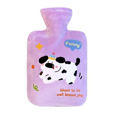 Cartoon Plush Cover Hot Water Bag 500/1000ML Water Injection Hand Warmer Detachable Cleaning Reusable Warm Water Bottle Gift