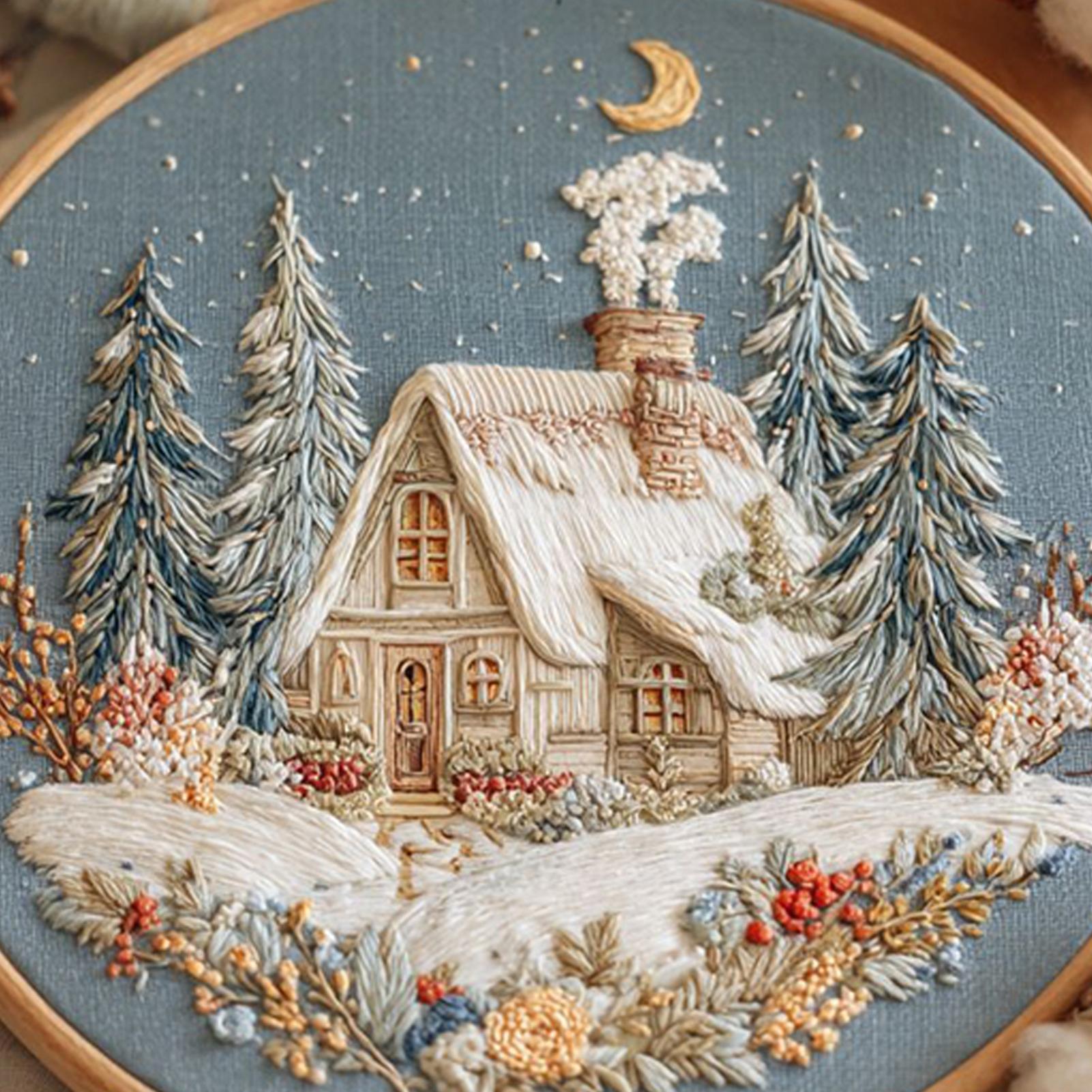 

Набор для вышивания «Снежный домик» к Рождеству Christmas Theme Pattern Набор для вышивания Зимнее праздничное украшение Аксессуары для рукоделия China Mainland