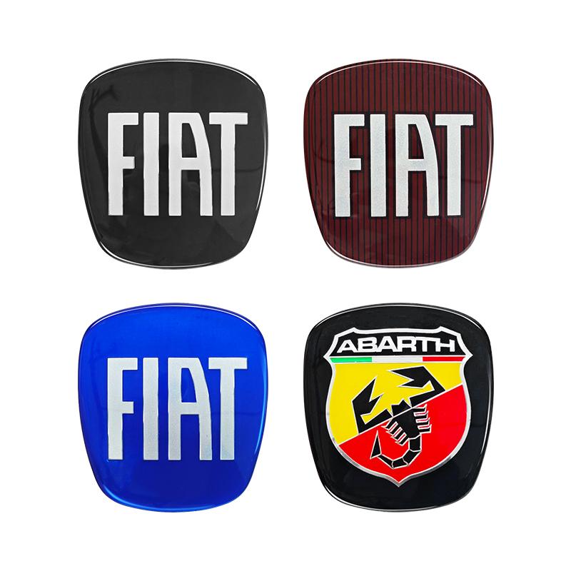 44mm 71mm 75mm 89mm Car Front Rear Logo Auto Grille Emblem sticker steer wheel Accessories For Fiat Abarth 500 Bravo Punto Panda