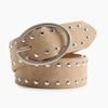 Faux Streetwear Women Leather Rivets Belt With Alloy Metal Buckle For Use Daily