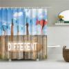 Fabric Shower Curtain Cute Cartoon Hippo Animals Dogs Cats Deer Bath Curtain Waterproof Polyester Bathroom Curtain With Hooks