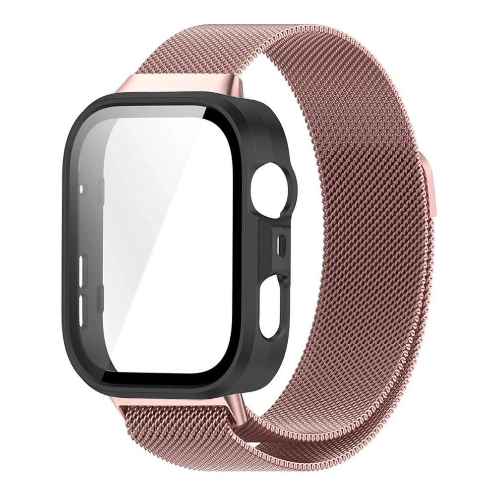 PC-Gehäuse + Metall-Mailänder Armband für Huawei Watch Fit 3/4/4 Pro Displayschutz-Stoßfänger Bequemes Armband für Huawei Watch Fit 4 Pro