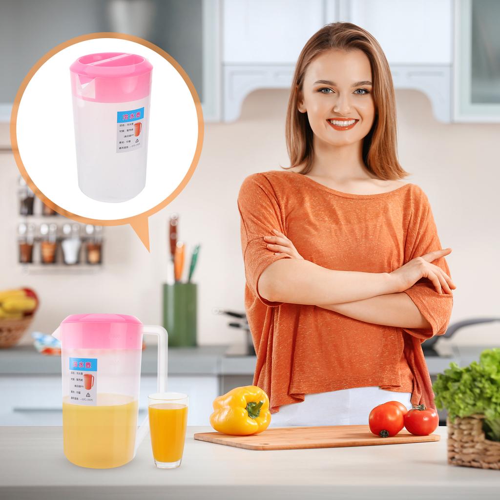2500Ml Cold Water Kettle Plastic Beverage Pitcher with Measurement Lid Heat Resistant Bpa Jug for Home Party Camping