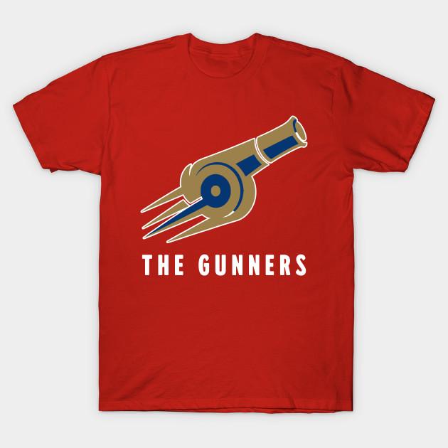 Men Black Print T-shirt The Gunners Arsenal No-Cut Transfer Paper Print Cotton Tshirt 2XL красный