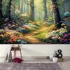 2D Fairy Tale Forest Backdrop Vibrant Flowers Path Portrait Studio Background