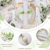12Pcs Eucalyptus Napkin Rings, Wood Bead Napkin Rings Farmhouse Leaf Spring Napkin Rings For Dining Table Decorations Durable