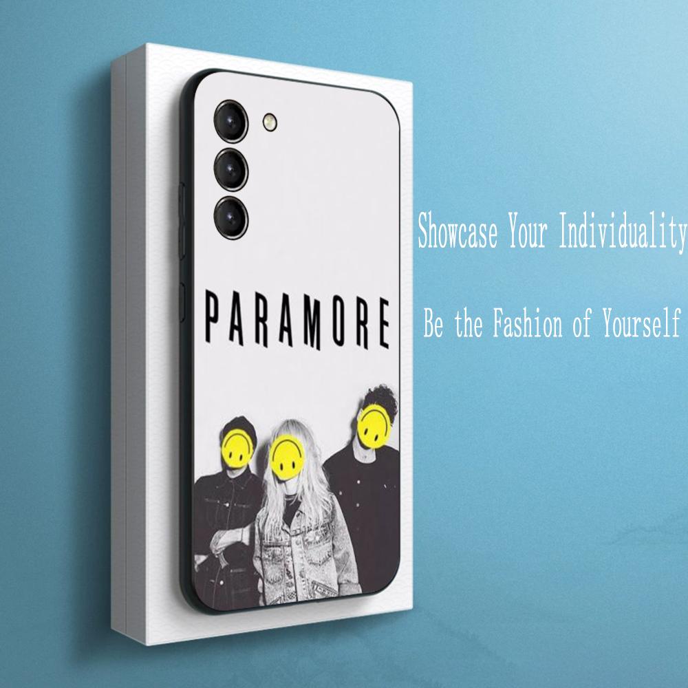 Cool Paramore band pattern design Phone Case For Samsung Galaxy S26 S25 S24 S23 S22 S21 Plus Ultra Note20 Soft Black