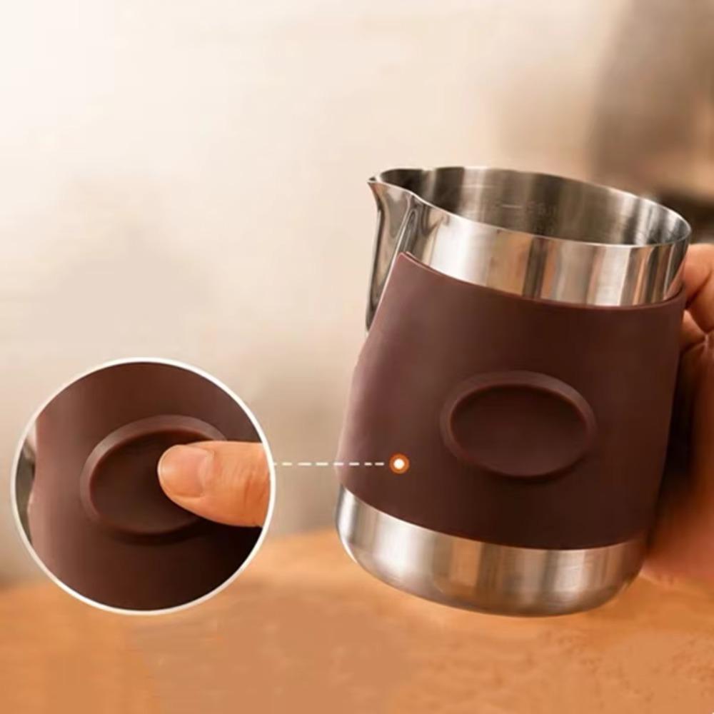 Anti‑scald Milk Frothing Pitcher Stainless Steel Latte Art Milk Frother Jug Barista