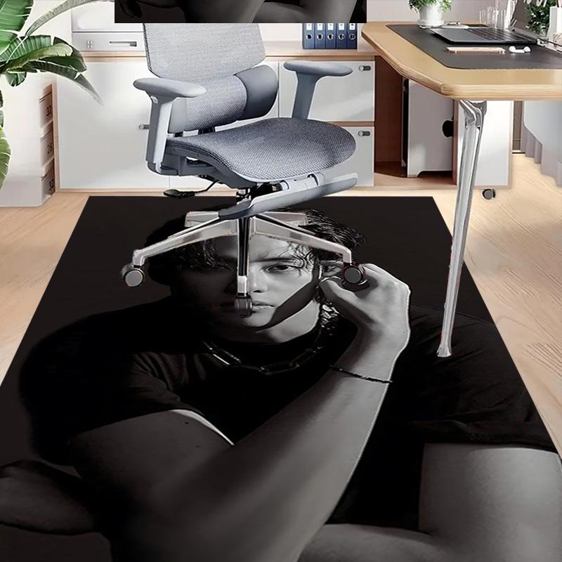 Monochrome Portrait Expression Carpet For Playroom Bedroom Living Room Sofa Home Decorkids Game Area Rug Nonslip Floor Mat