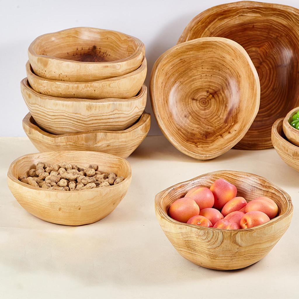 Noodle Bowl Salad Pasta Bowl Anti-scalding Wooden Bowl Dessert Fruit Salad Mixing Ramen Storage Bowl Dining Salad Storage Bowl
