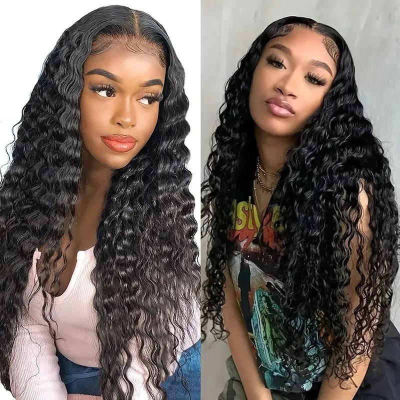 Black Long Curly Hair Wig Female Middle African Small Corn Perm Full Headgear