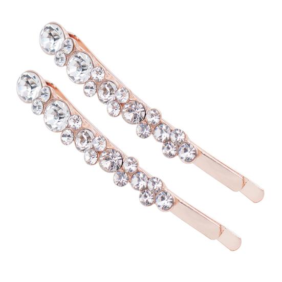 Elegante, glänzende Haarnadel mit Strasssteinen, für Damen, Mode, Party, Cocktail-Dekoration