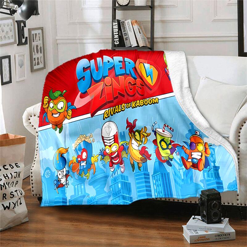 1pc Blanket Superthings2 Print Design, Lightweight Blanket for Sofa, Bed- Soft &Warm, Gift for All Seasons like Christmas, Halloween