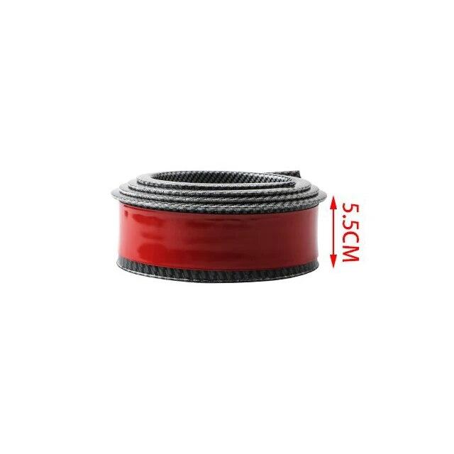 Universal Black Carbonfiber Fender Flare Car Wheel Eyebrow Rubber Protector Strip Guard Wheel-arch Trim Arch Extender Decoration