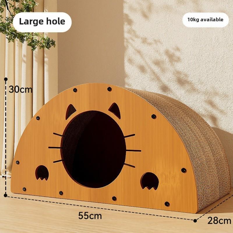 Noua jucărie pentru pisici, jucărie pentru pisici, jucărie pentru animale de companie, cu sistem integrat de joacă și somn, mansion villa, dublu strat din lemn pentru pisici, cuib multifuncțional pentru pisici, rezistent la zgârieturi