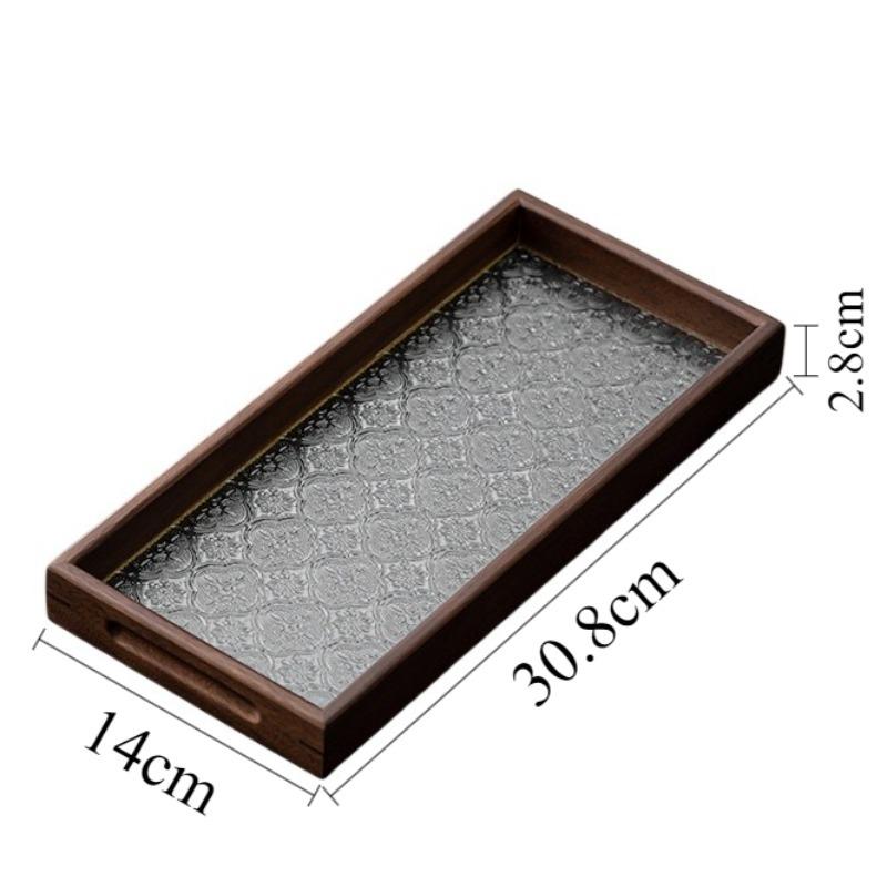 

Glass Storage Tray Modern Fruit Trays Elegant Decorative Living Room Tray Beautiful Aesthetic Luxury Serving Plates Home Decor